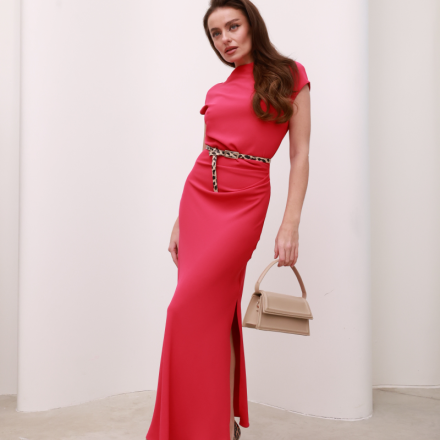 Сукня IMPERIAL фуксія з акцентом на талії, одяг від Jador