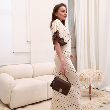 Сукня в горошок з мереживом, одяг від Jador