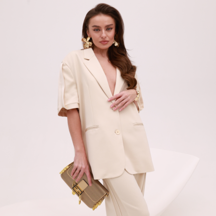 Молочний піджак IMPERIAL  з коротким рукавом, одяг від Jador