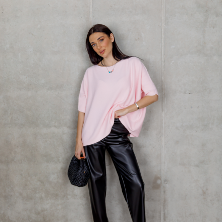 Рожевий светр з рукавом 3/4. Колір: Рожевий