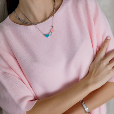 Рожевий светр з рукавом 3/4 зображення 2