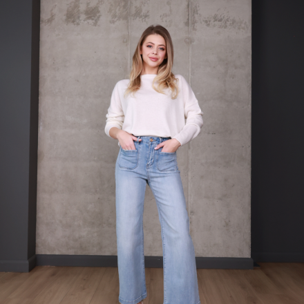 Джинси прямі світло-блакитні