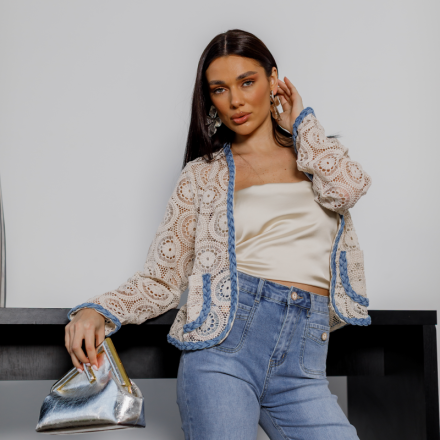 Джинси wide leg з високою посадкою, від Jador