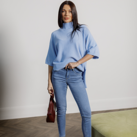 Стильні джинси skinny синьому денімі