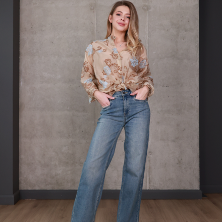 Джинси wide leg з високою посадкою. Доступні розміри: xs