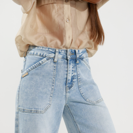 Джинси wide leg з високою посадкою. Ціна: 5990 грн