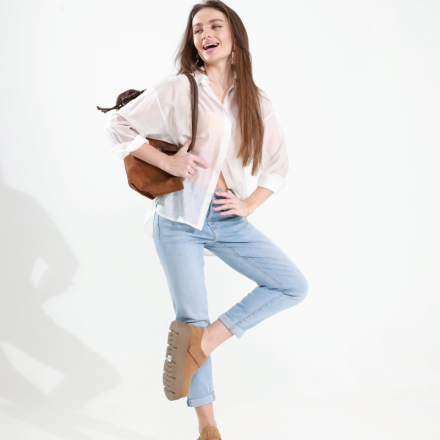 Світлі джинси slim fit, одяг від Jador