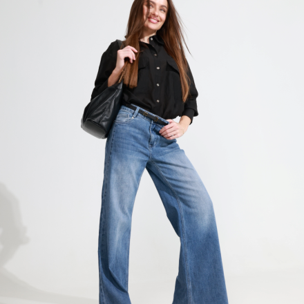 Блуза з кишенями. Колір: Чорний