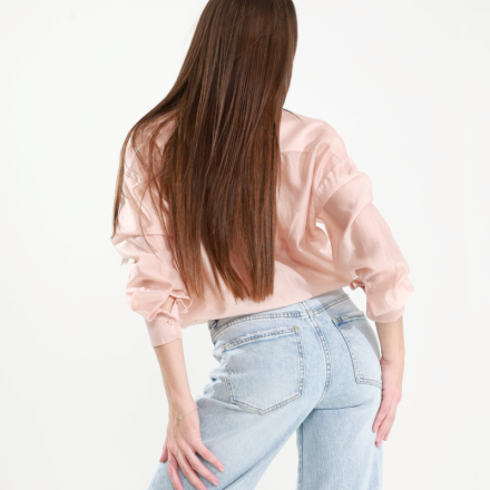 Джинси wсвітло-блакитні з високою посадкою, одяг від Jador