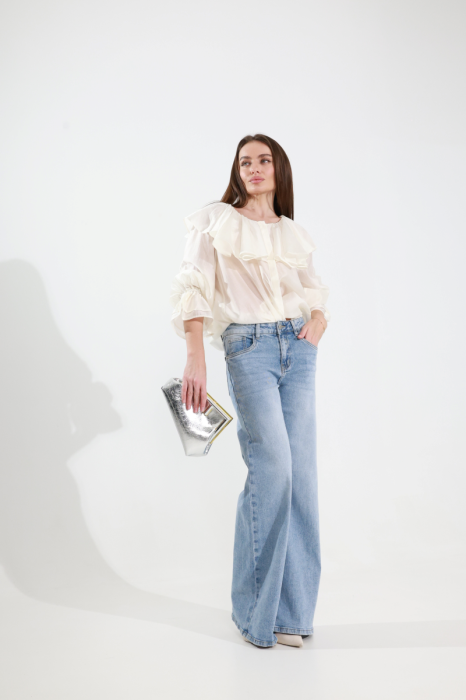 Джинси wide leg світло-блакитні фото