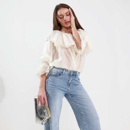 Джинси wide leg світло-блакитні. Доступні розміри: xs