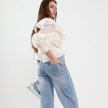 Джинси wide leg світло-блакитні, одяг від Jador