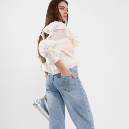 Джинси wide leg світло-блакитні, від Jador